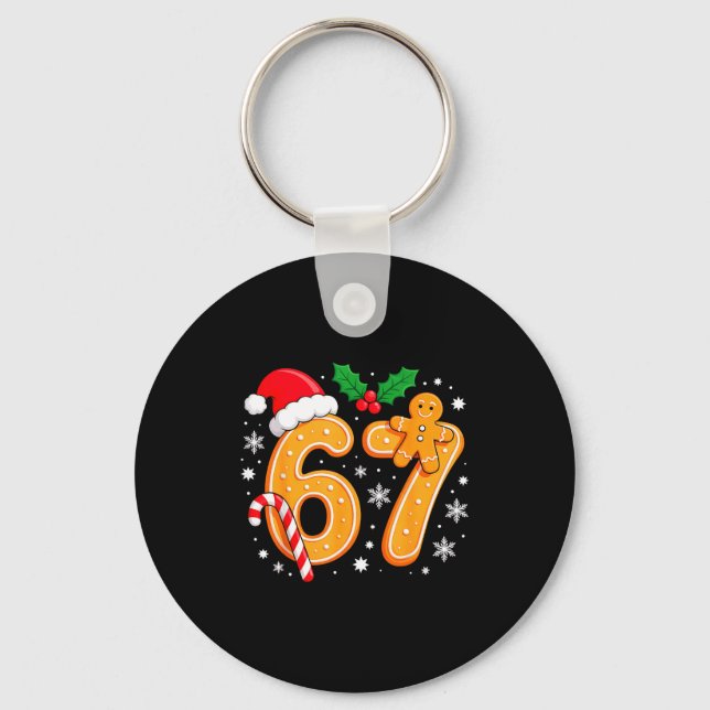Porte-clés 6 7 Meme Christmas 67 Six Seven Cookies Gingerbrea (Recto)