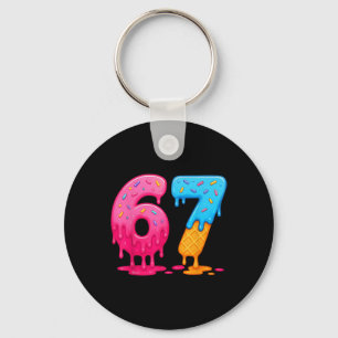 Porte-clés 6 7 Meme Six Seven Glace qui goutte