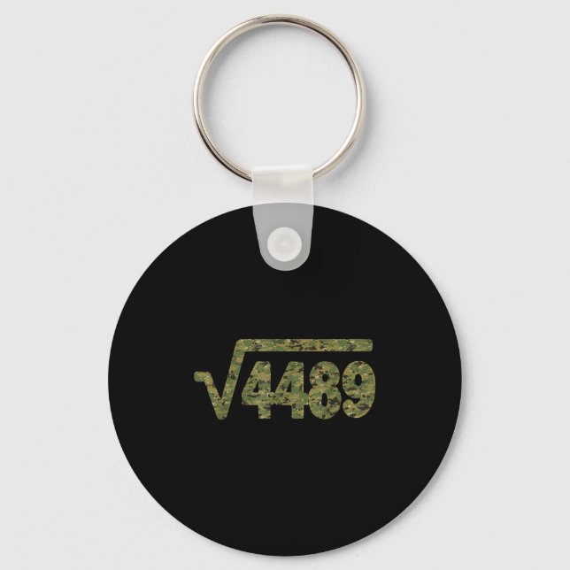 Porte-clés 6 7 modèle de l'armée Mème racine carrée 4489 argo (Recto)