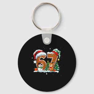 Porte-clés 6-7 Noël Pain d'épice Bonhomme de neige drôle Renn