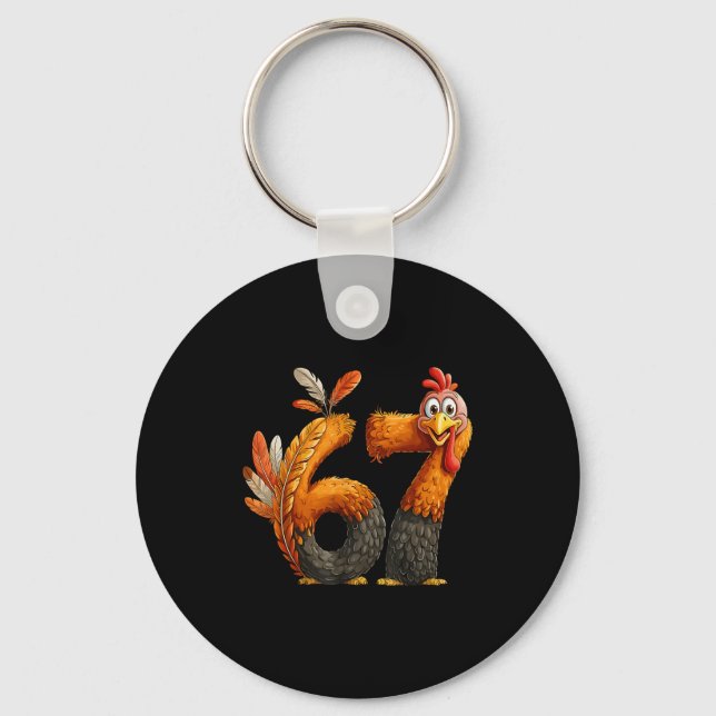 Porte-clés 6 7 Thanksgiving Funny Turkey Thanksgiving 67 Men  (Recto)