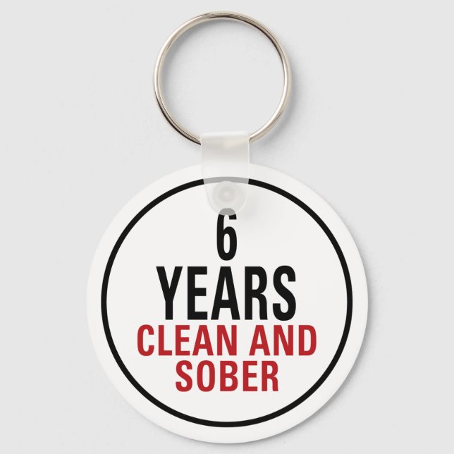 Porte-clés 6 ans de propreté et de sobriété (Recto)