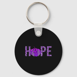 Porte-clés 6yo8 Purple Ribbon Heimerheimer Mois de sensibilis