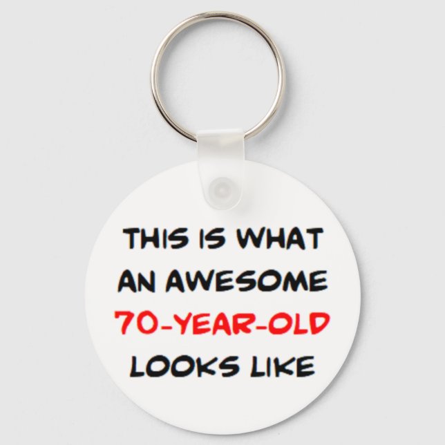 Porte-clés 70 ans, génial (Recto)