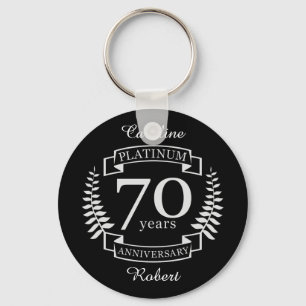 Porte-clés 70e ANNIVERSAIRE Mariage PLATINUM