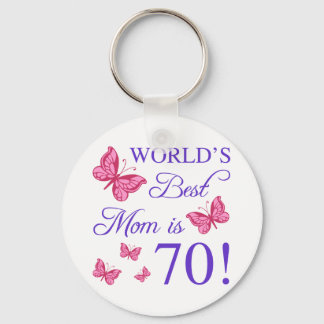 Porte-clés 70e anniversaire pour maman