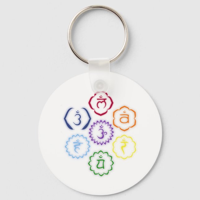 Porte-clés 7 chakras en cercle (Recto)