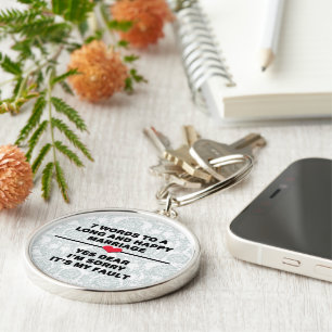 Porte-clés 7 Mots À Un Mariage Long Et Un Mariage Heureux