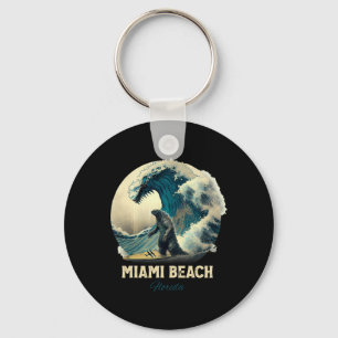 Porte-clés 7plage de Miami Floride Surfing Planche de surf