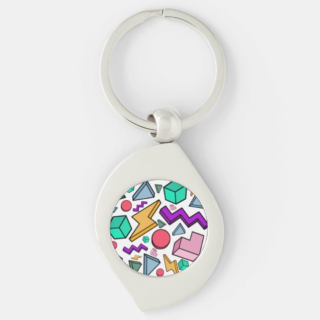 Porte-clés 80s esthétique Vintage rétro (Devant)