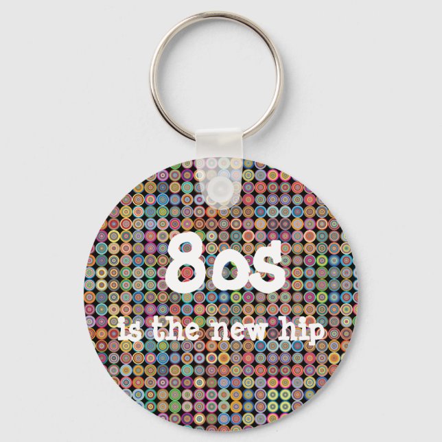 Porte-clés 80's Funky élégant Sophisticated Fancy Motif (Recto)