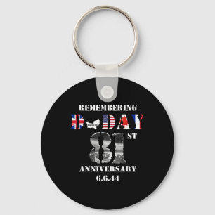 Porte-clés 81E Anniversaire Du Jour J 1944 6 Juin Mémoires 2è
