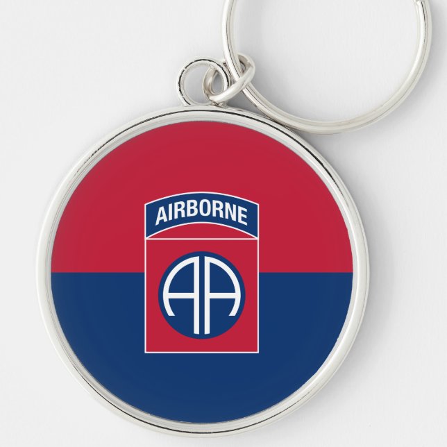 Porte-clés 82e division aérienne Flag Military Vétéran (Devant)