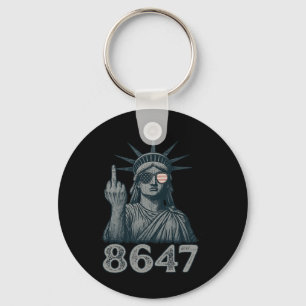 Porte-clés 86 47 Anti Trump Funny 8647 Anti-Trump Statue De L
