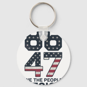 Porte-clés 86 47 Résistez Anti Trump Vintage 8647 Drapeau Usa