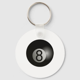 Porte-clés 8 Ball Pool Hall Shark Billard Joueur Hustler