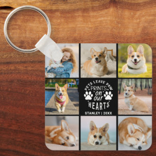Porte-clés 8 Photo Collage Pet Souvenir commémoratif