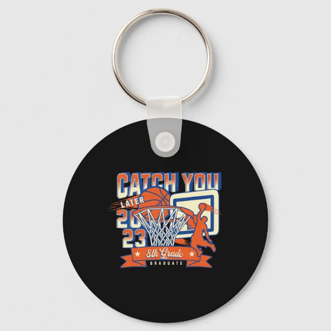 Porte-clés 8e année de basket-ball 2023 collège (Recto)