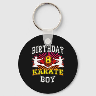 Porte-clés 8e anniversaire garçon - Karate 8 ans enfant