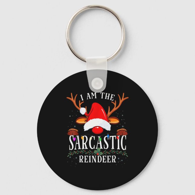 Porte-clés 99 I Am The Sarcastic Reindeer Uni-adults Black Co (Recto)