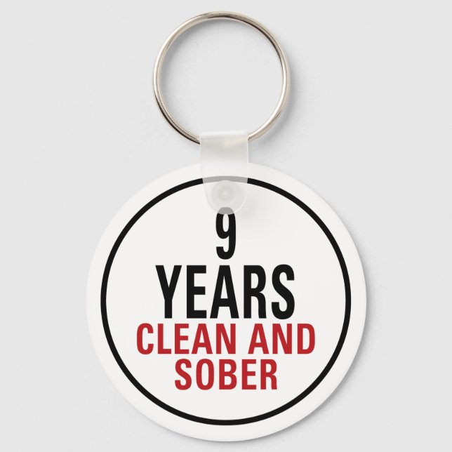 Porte-clés 9 ans de propreté et de sobriété (Recto)