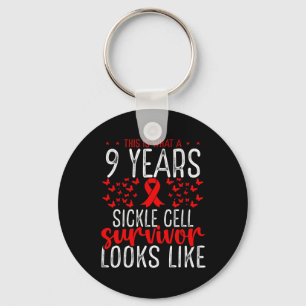 Porte-clés 9 Ans Sickle Cell Survivante Ribbon Sickle Cell Aw