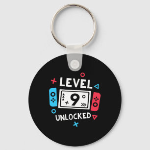 Porte-clés 9e anniversaire Chemise garçon niveau 9 jeu vidéo