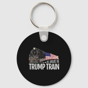 Porte-clés À bord du Trump Train 2020 - Réélection du drapeau