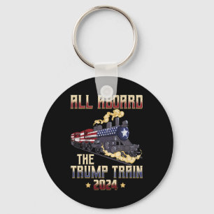 Porte-clés À bord du Trump Train 2024 American Flag 1
