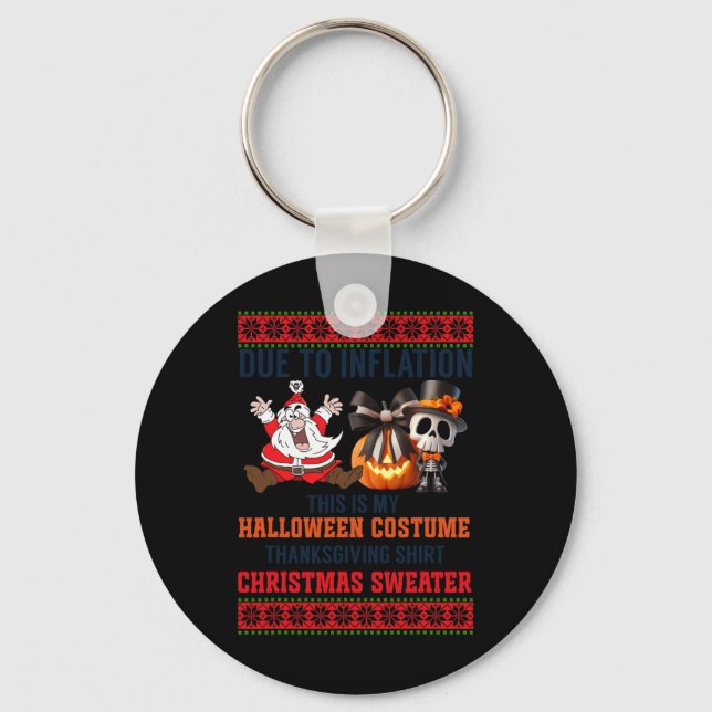 Porte-clés A Cause De L'Inflation C'Est Mon Costume D'Hallowe (Recto)