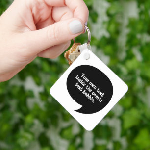 Porte-clés à demi-teintes de bulle de dialogue Pop