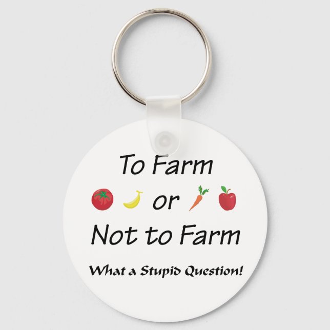Porte-clés À la ferme ou non à la ferme Version 2 (Recto)