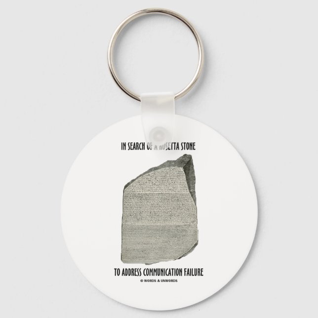 Porte-clés À La Recherche De Rosetta Stone Adresse Communicat (Recto)