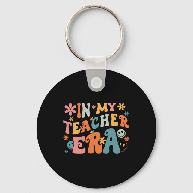 Porte-clés À l'ère de mon professeur, premier jour d'école, r (Recto)