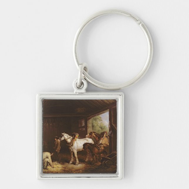 Porte-clés À l'intérieur d'une écurie (Devant)