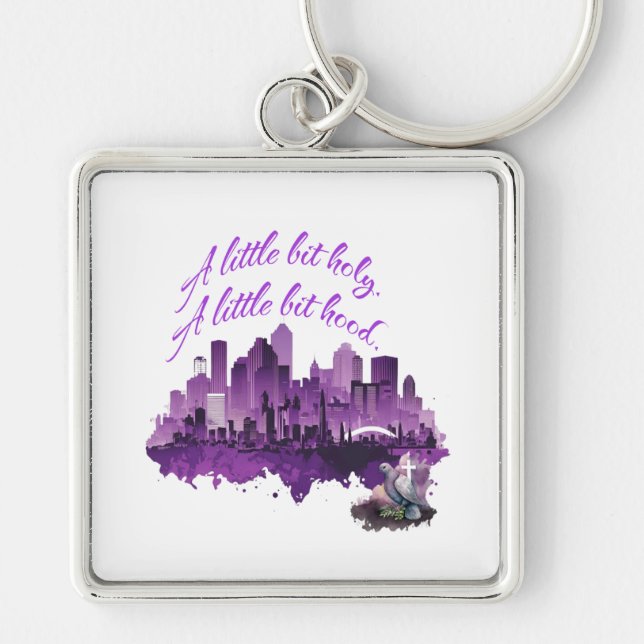 Porte-clés A Little Bit Holy. A Little Bit Hood.  (Devant)