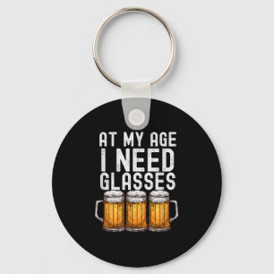 Porte-clés À Mon Âge J'Ai Besoin De Gles - Drôle Bière Boire