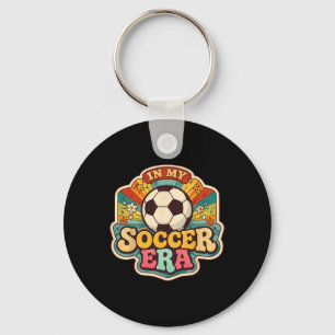 Porte-clés À mon ère de football Rétro Groovy Vintage Joueur
