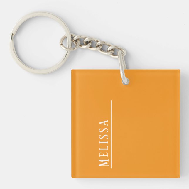 Porte-clés à monogramme personnalisé dans des coul (Devant)
