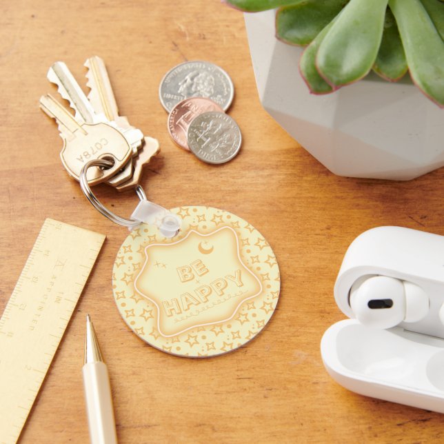 Porte-clés à motif de petites étoiles mignonnes "S (Bureau)