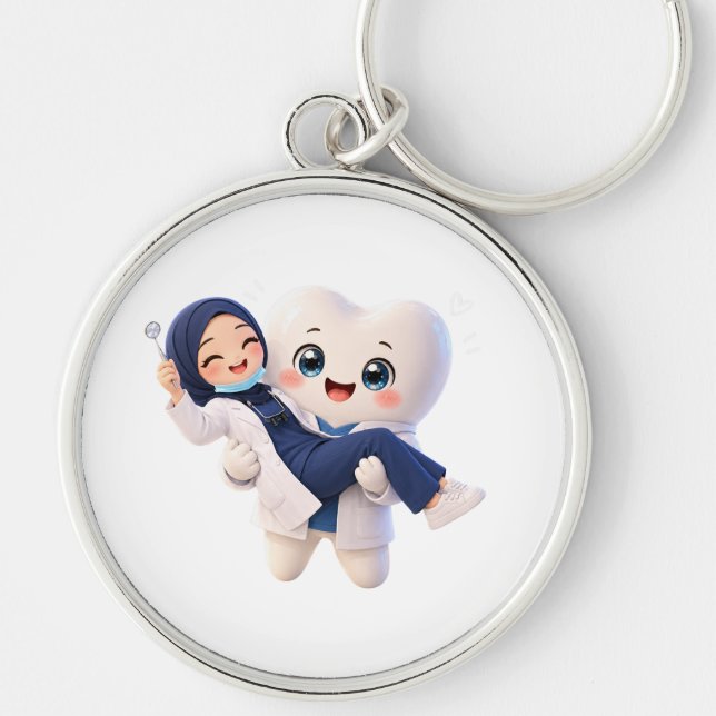 Porte-clés à personnage de dent mignon | A (Devant)