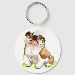 Porte-clés à petit budget de chiot bouledogue de d