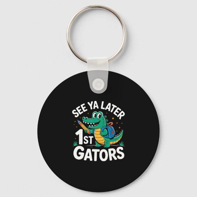 Porte-clés À plus tard 1ers alligators professeur d'alligator (Recto)