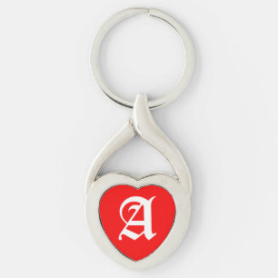 Porte-clés "A" Porte - clé du coeur rouge