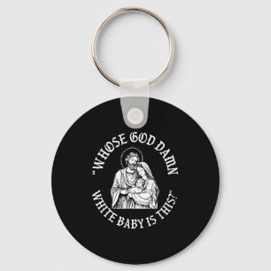 Porte-clés À qui appartient ce bébé blanc de Noël