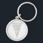 Porte-clés A Slice of Pi Presentation<br><div class="desc">A Slice of Pi saying a slice of pie typography decor. A simple design inspired by the pi formula, a succession of numbers making for a great humorous gift for the mathematician, the geek, the inquisitive mind. Great for a student, a teacher, an engineer or anyone that has this thing...</div>