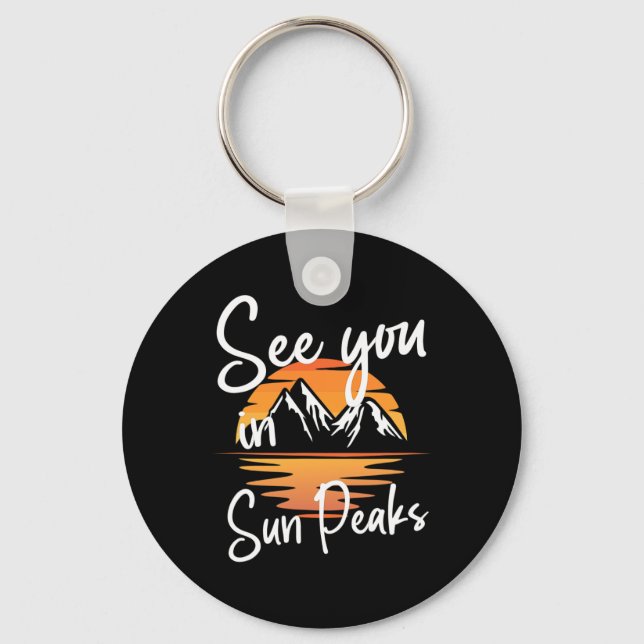 Porte-clés À Sun Peaks Vacances Ski (Recto)
