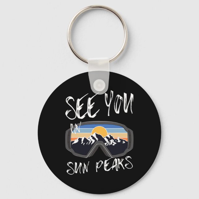 Porte-clés À Sun Peaks Vacation Ski Goggings (Recto)