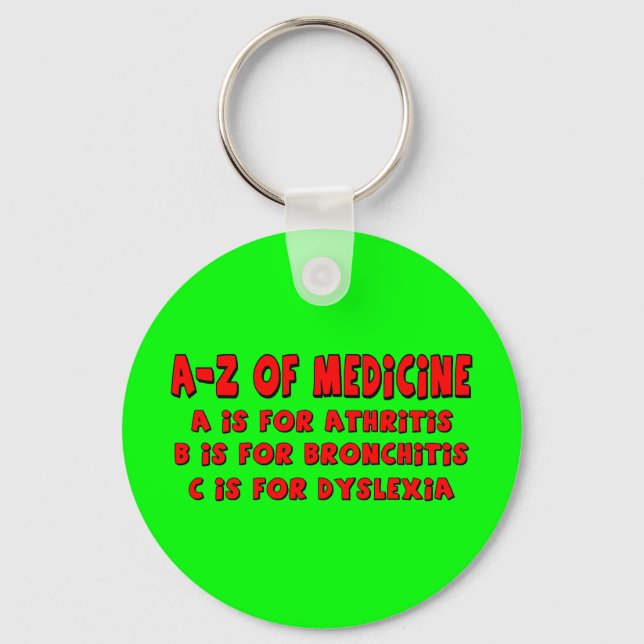 Porte-clés A-Z de Dyslexie (Recto)