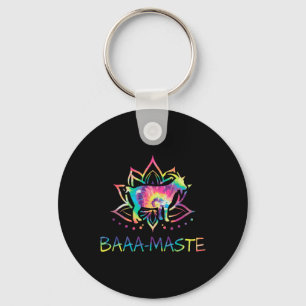 Porte-clés Aa Maste Tie Dye Chèvre Yoga Lotus Mandala Humour 